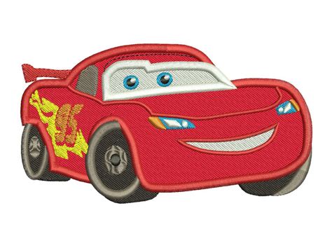 Lightning Mcqueen Filled Embroidery Design | Disney applique designs ...