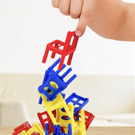 Gamie Balancing Chair Game 2 Sets Stacking Chair Games With 18 Mini