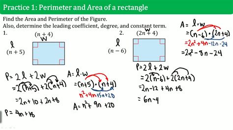 Area Of Rectangle With Polynomials