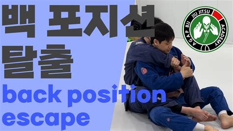 백 포지션 탈출 Back Position Escape Youtube