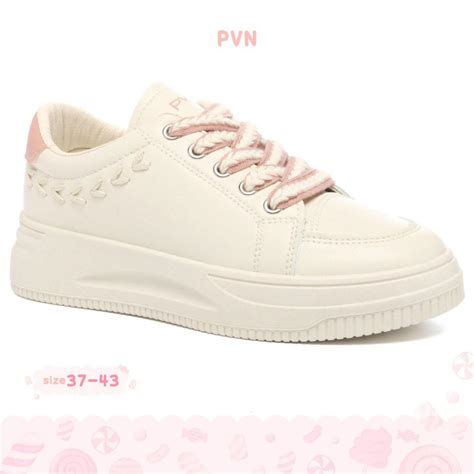 Jual PVN Seola Sepatu Sneakers Wanita Sport Shoes Pink 279 Shopee