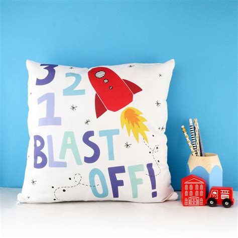 Rocket Pillow Rocket Cushion Cover Space Cushion Space Etsy Uk