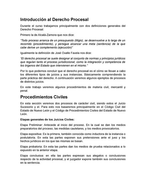 Introducci N Al Derecho Procesal Introducci N Al Derecho Procesal