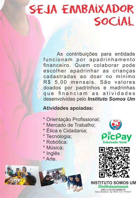 Instituto Somos Um - SEJA EMBAIXADOR SOCIAL