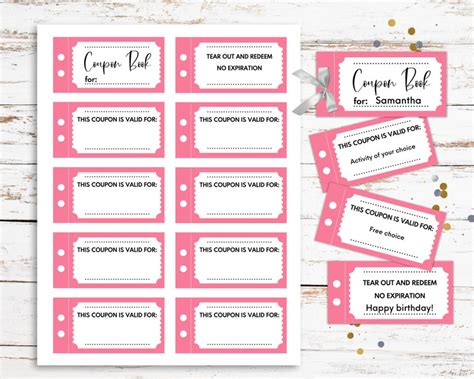 Editable Coupon Book Template Customizable Coupon Book Blank - Etsy