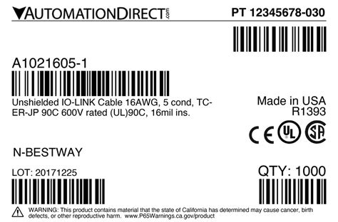 Control Bulk Cable 16 AWG Cut To Length PN A1021605 1