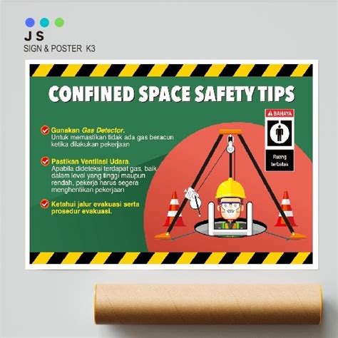 Jual Poster Safety K Confined Space Shopee Indonesia