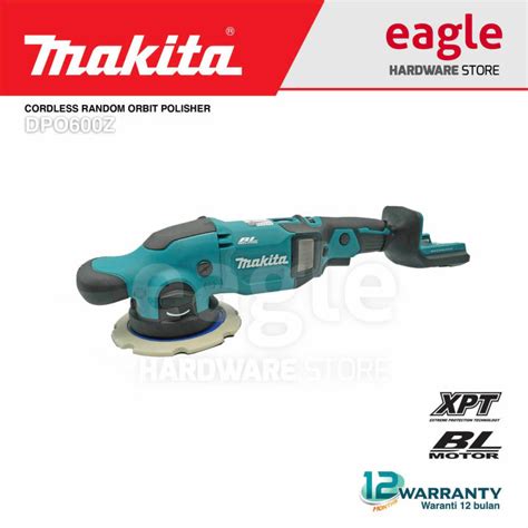 Makita Dpo600z 150mm 6 18v Brushless Cordless Random Orbit Polisher Bare Unit Dpo600z