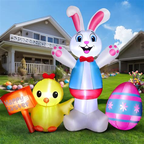 Amazon Jetec 6 Ft Easter Inflatables Bunny Outdoor Decorations