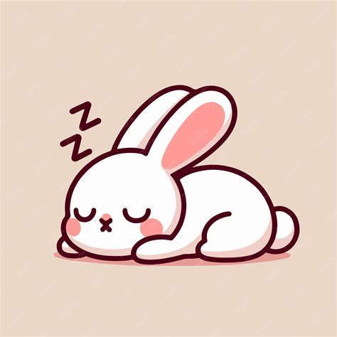 Premium Vector | Vector style sleeping bunny cute isolated