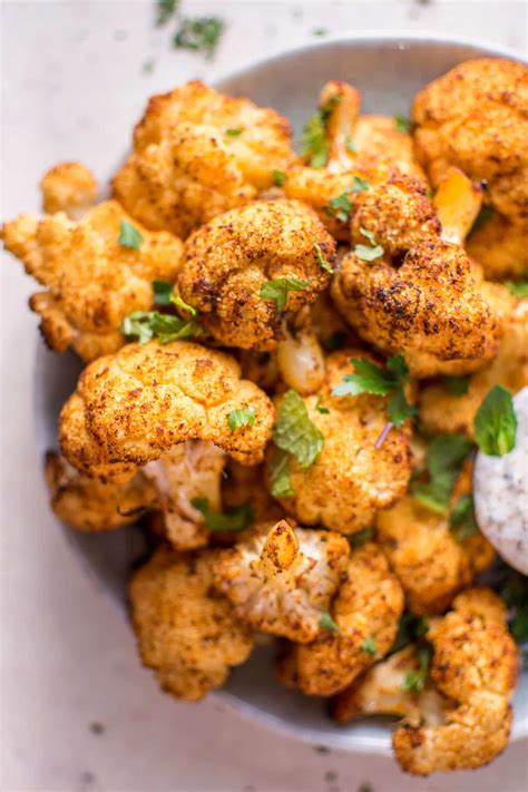 Roasted Cauliflower Bites With A Mint Dip • Salt And Lavender