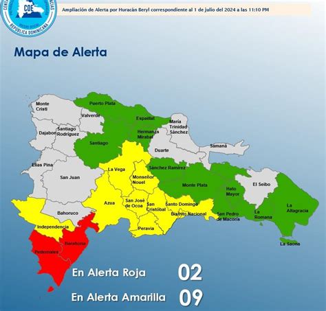 COE Coloca A Barahona Y Pedernales En Alerta Roja