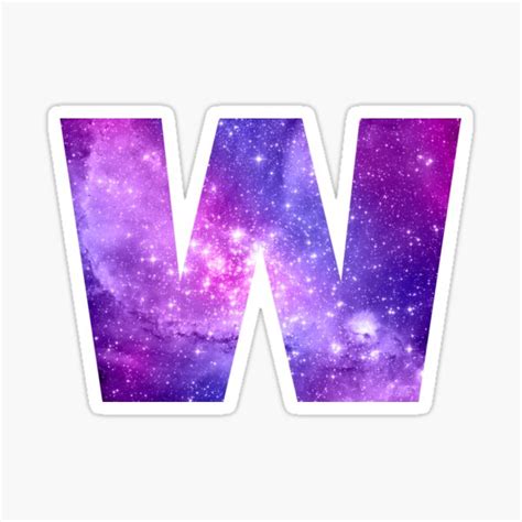 Letter W Space Stickers For Sale Letter W Lettering Alphabet Galaxy