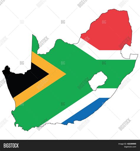 South Africa Flag Outline