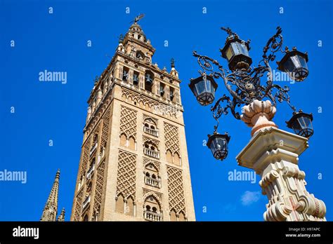 Seville Cathedral Giralda Tower Of Sevilla Andalusia Spain Stock Photo