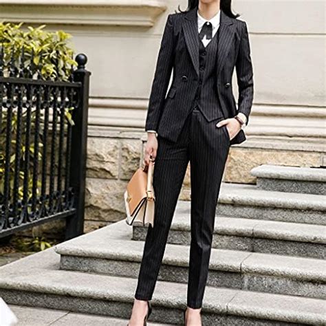 Zhcwt Women Suits Office Lady Business Work Uniforms Formal Pant Suits