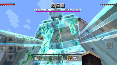 Mutant Titan Iron Golem Addon In Minecraft Pe Youtube