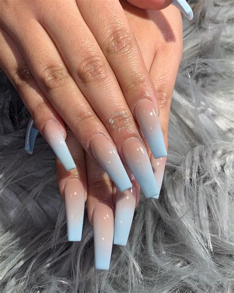 Long Light Blue Nail Designs Corvirt