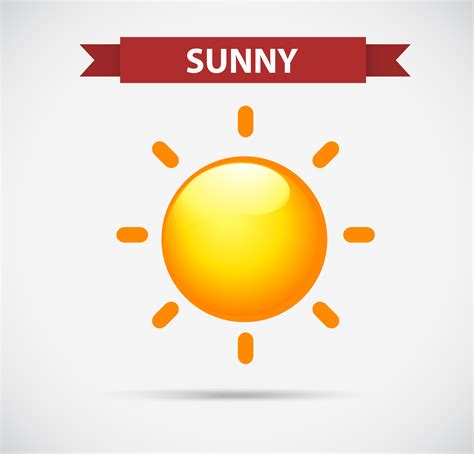 Weather Icon Design For Sunny Vector Art At Vecteezy