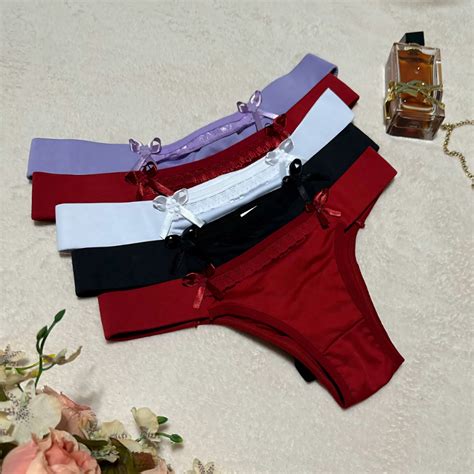 Kit 5 Calcinha Tanga Fio Duplo Sensual Lingerie Palinha Conforto Shopee Brasil