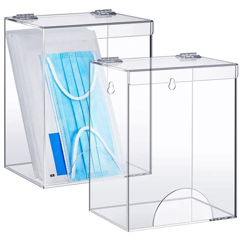 Pcs Acrylic Dispenser For Hairnet Emesis Bags Wall Mount Clear