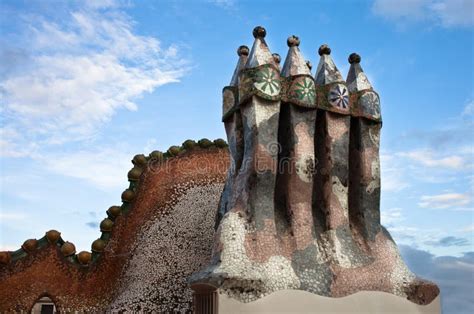 The Decorated Roof. Casa Batllo. Antonio Gaudi Editorial Stock Photo ...