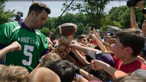 Joe Flacco Surprises Kids At Football Camp