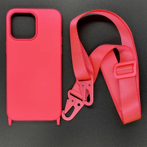 Чехол для iPhone 13 Pro Max на шнурке ( ярко-розовый ) - купить с ...
