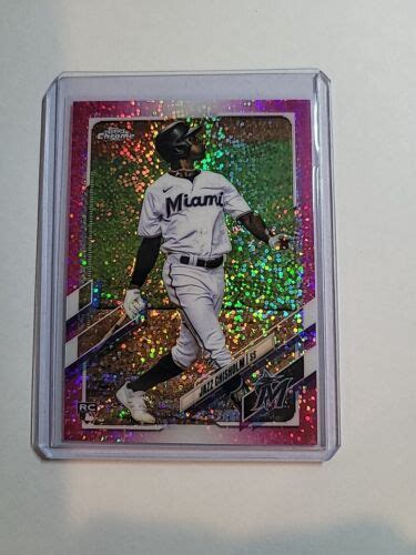 2021 Topps Chrome Magenta Sparkle 180 350 Jazz Chisholm Rookie Miami