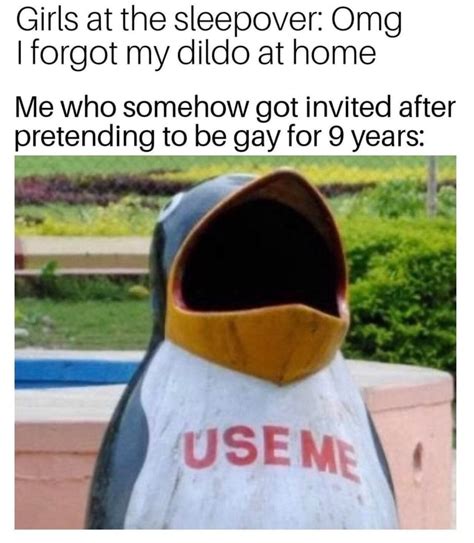 Girls At The Sleepover Omg I Forgot My Dildo At Home Me Who Somehow Got Invited After I Be Gay