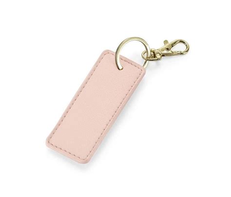Nude Soft Vegan Leather Archie Rectangle Keyring Customised Artofit