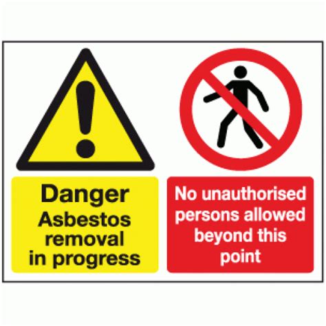 Danger Asbestos Removal In Progress Sign Asbestos Safety Signs