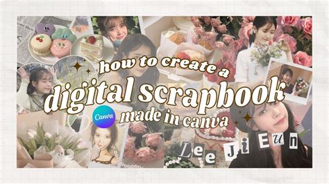 Digital Scrapbook Tutorial In Canva Free Template Youtube