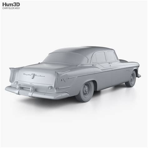 Chrysler Windsor Deluxe sedan 1955 3D model - Download Vehicles on ...