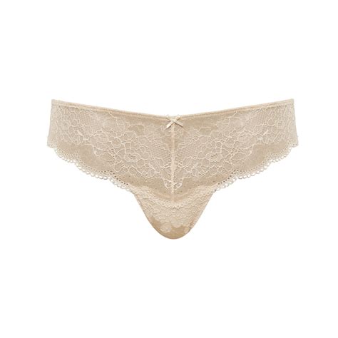Clara Nude Laced Thong