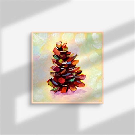 Pinecone Painting Etsy