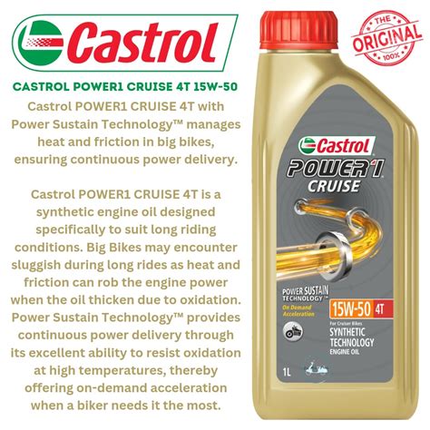 Original Castrol Power Cruise T W Litre Engine Oil