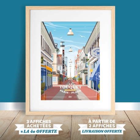 Affiche Le Touquet La Rue Saint Jean Par Wim