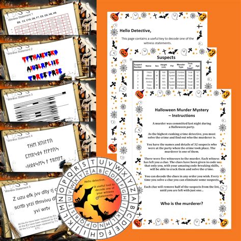 Halloween Murder Mystery Game For Kids Instant Download Etsy