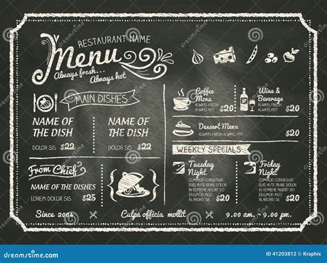 Restaurant Cafe Menu, Template Design. Food Flyer. Vector Illustration ...