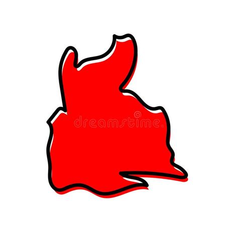 Tachira State of Venezuela Vector Map Design Stock Vector ...