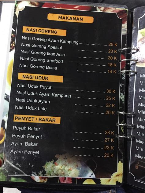 menu   energy cafe banda aceh