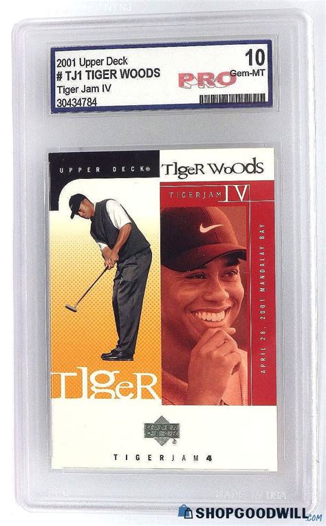 Tiger Woods Upper Deck Tigerjam Pro Graded Gem Mt