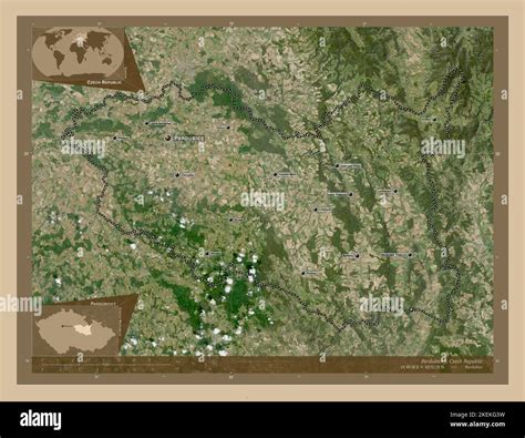 Pardubicky Region Of Czech Republic Low Resolution Satellite Map