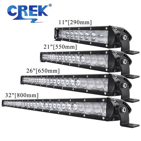 Single Row Slim Offroad Led Driving Work Light Bar For Truck Single