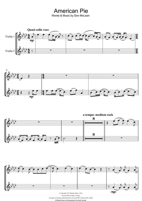 American Pie | Sheet Music Direct