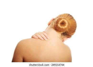Nude Woman Having Neck Pain Stretching Stock Photo 271237046 Shutterstock