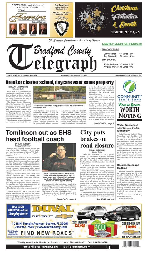 Telegraph Times Monitor Dec 9 2021 Bradford County Telegraph