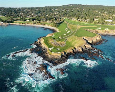 Pebble Beach Aerial View Seventh Hole Digital Art by Peter Nowell ...