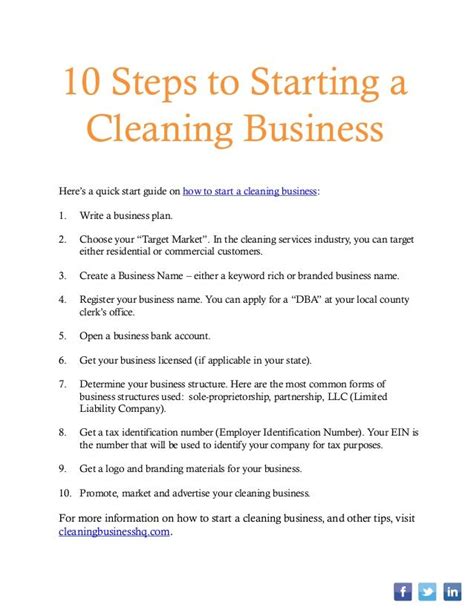 10 Steps To Start A Cleaning Business